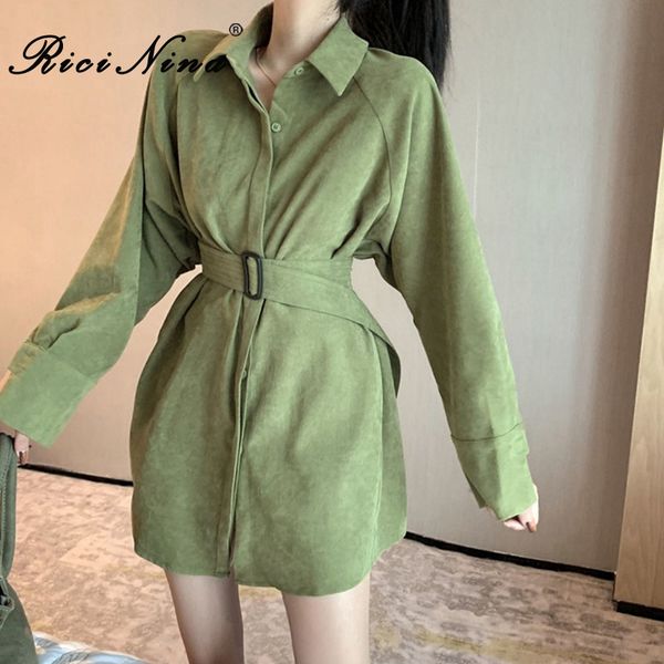 

ricinina long female trench turn-down collar long sleeve women trench 2020 spring casual elegant solid sashes slim coat women, Tan;black