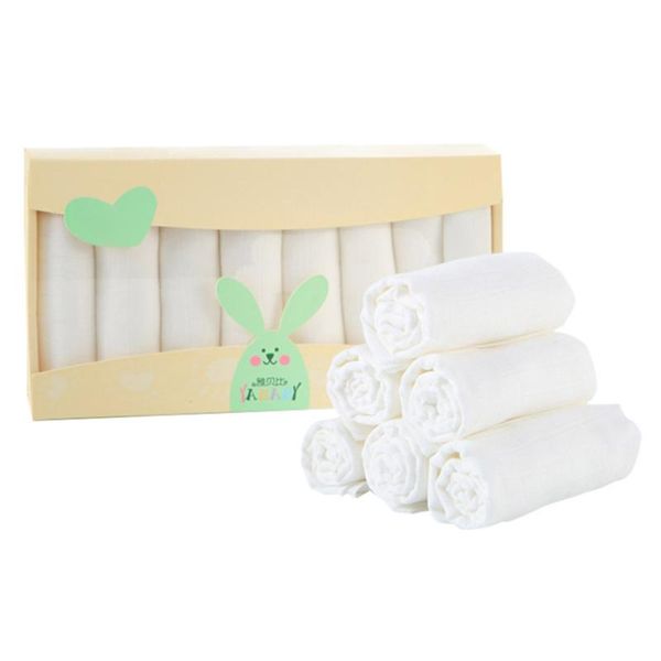 

8/10pcs cotton absorbent gauze diapers cotton muslin burp cloths flat form cloth diaper extra soft and absorbent water-absorbing