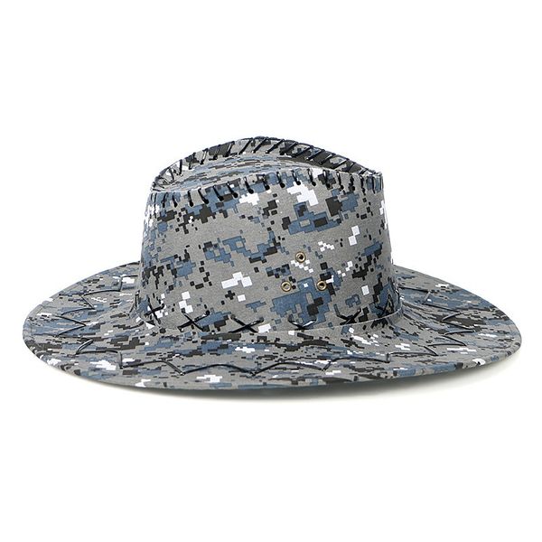 

camouflage western cowboy hats men women sun visor outdoor fishing camping travel retro hats 4 style hha1045, Yellow