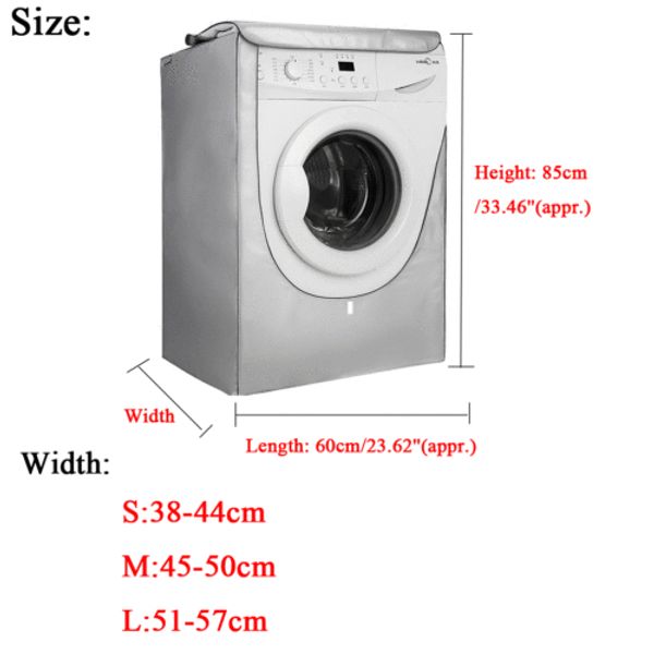 

simple fashion durable waterproof washing machine zippered dust guard cover protection front cover hot