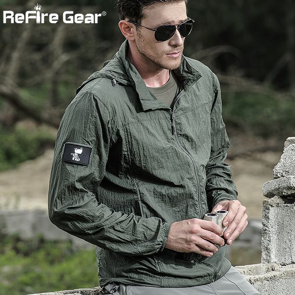 

tactical lightweight waterproof jacket men summer breathable thin hoody raincoat military portable windbreaker army skin jackets, Black;brown