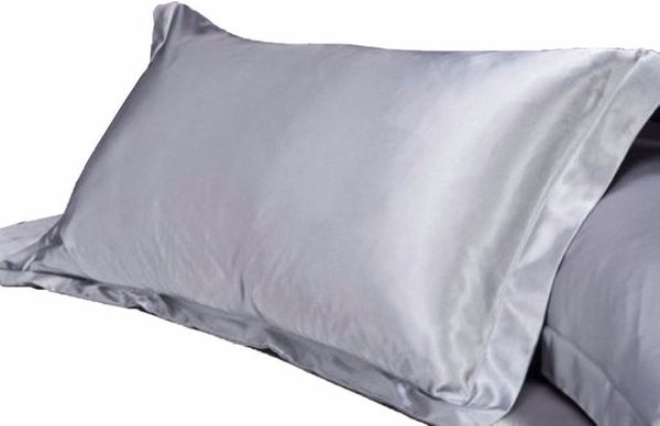 

1pc pure emulation silk satin pillowcase single pillow cover multicolor pillow case