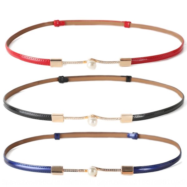 

women's leather dress pull-to-pull decorative thin dress belt women's belt simple all-match, Black;brown