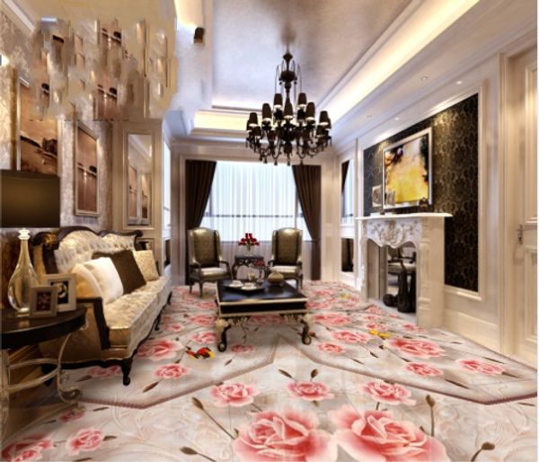 

self-adhesive] 3d floor tile flower 229 floor wallpaper mural wall print decal wall murals