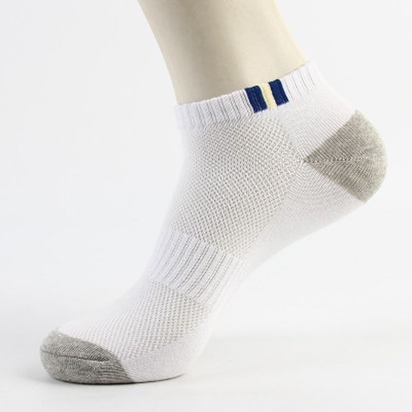 

new brand 5pairs men socks cotton casual breathable 5 colors ankle socks calcetines mesh low cut short for male fashion, Black