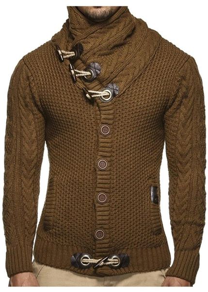 

zogaa autumn winter men's sweater coat fashion casual cardigan long sleeve solid sweater coat knitting mens outerwear sweaters, White;black