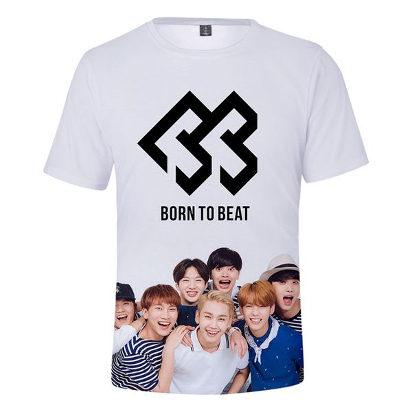 

Hot 3D BTOB Print Short Sleeve Mens Tshirts Summer Club Stars O Neck Teenager Fashion Tops