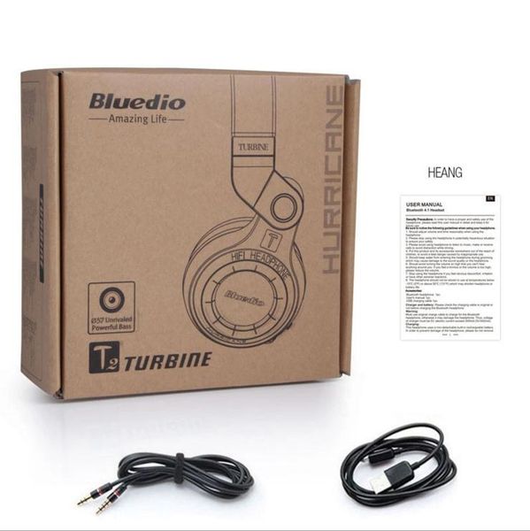 

popular bluedio t2 headband headset wireless bluetooth headphones fm radio card folding sports running earphones festival gift z1