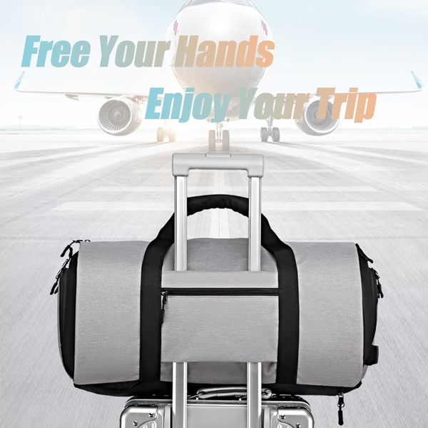 

travel anti-theft backpack for men suit storage large capacity travel hand bag multifunction waterproof trip mochila shoe pocket skiing pant