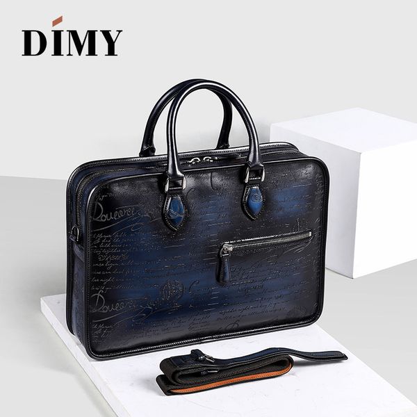 

dimy 2018 cow leather briefcase men business letter briefcases christmas gifts shoulder bags 14-15 inch lapbag