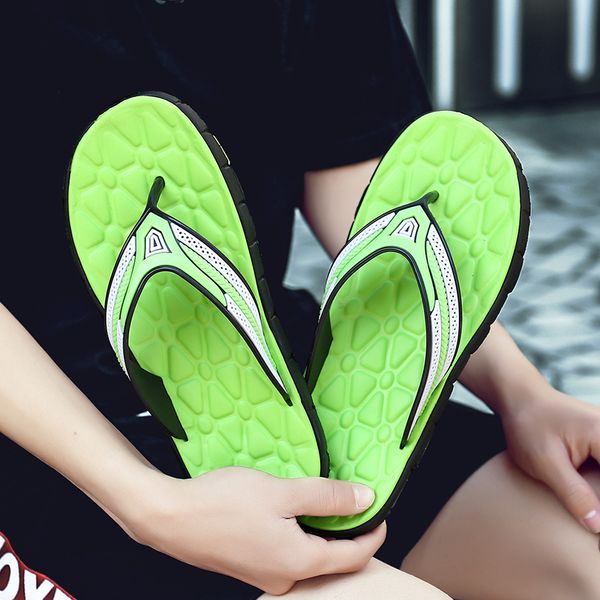 

men's slippers indoor flip-flops sandals men's slippers casual comfortable breathable outdoor, Black