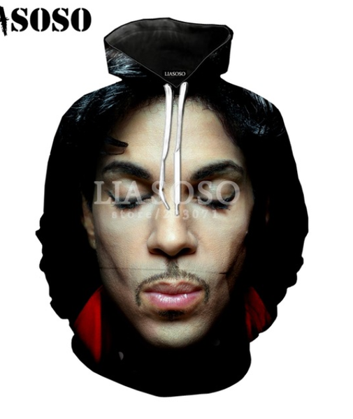 

2019 fashion men women hoodie 3d printing singer prince rogers nelson sweatshirt long sleeve pullover hip hop a570, Black