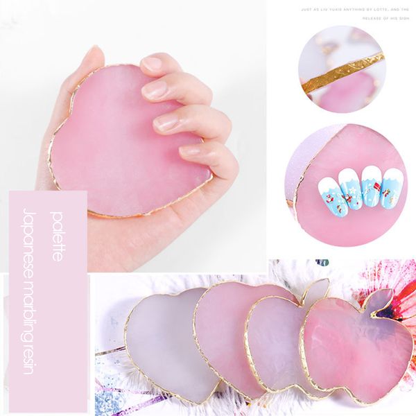 

1pc natural drawing nail art color palette resin nail color paint palette holderfor mixing display art tools
