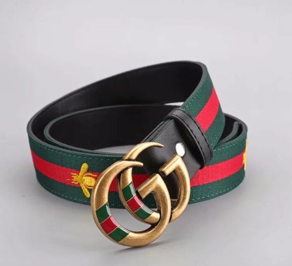 

men and women casual couple belt matching color red and green fabric plate buckle leather men and women casual belt ing, Black;brown