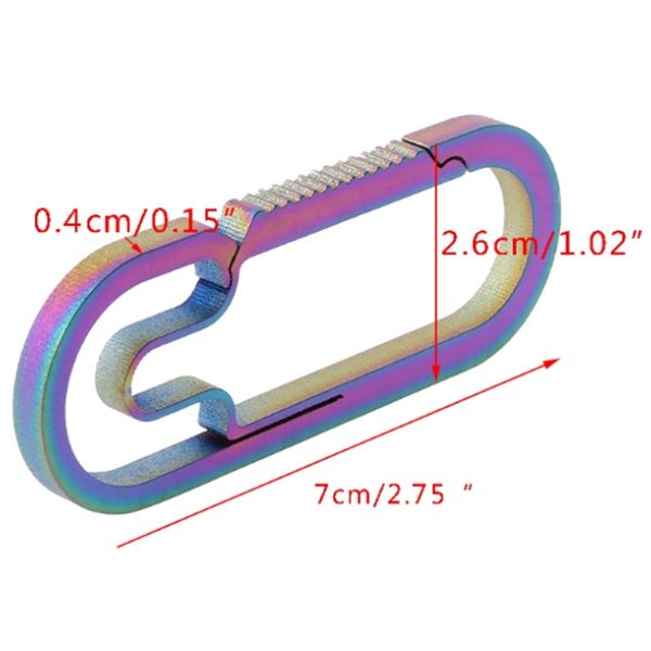 

edc outdoor camping carabiner titanium alloy keychain hanging buckle snap hooks
