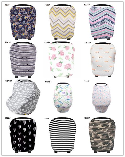 

printed shopping cart car seat canopy nursing cover baby car seat multi use breastfeeding cover up stroller carseat, White