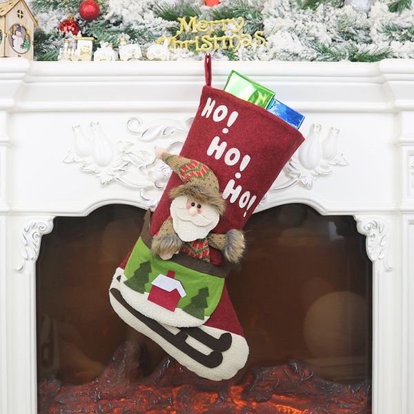 

useful for christmas socks hanging gift candy bag hanging tree fashion home decoration 45.5 cm height