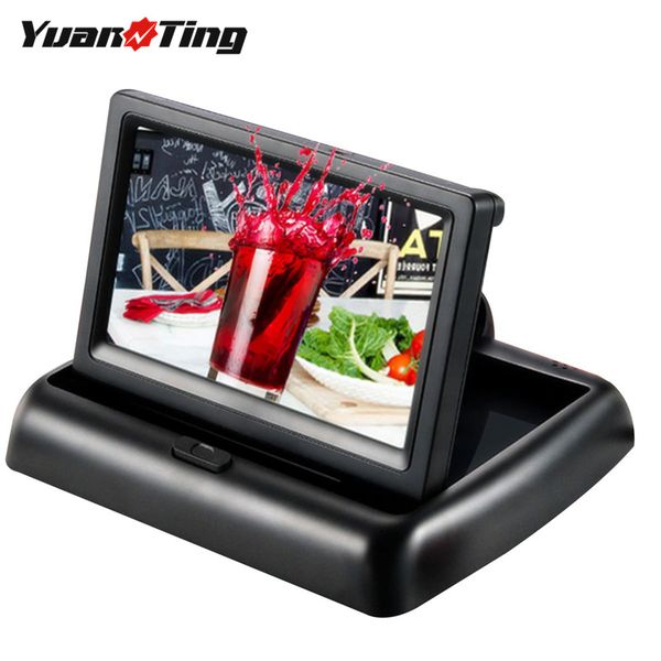 

yuanting 4.3'' tft-lcd color parking hd display screen foldable car monitor for night vision reverse camera parking system