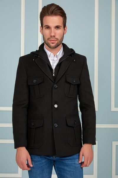 

dewberry men black coat-1020001k7538, Black;brown