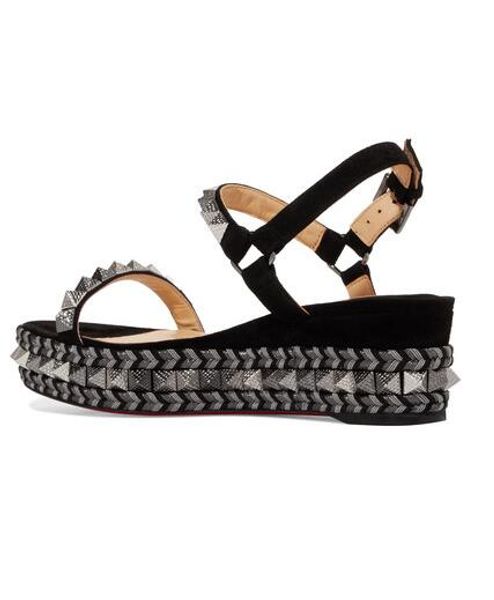 

летний стиль красного нижний клинья гладиатор сандалии женщин шипов шипованных sandalias femininas сексуальных дам лодыжка ремня высоких каб, Black