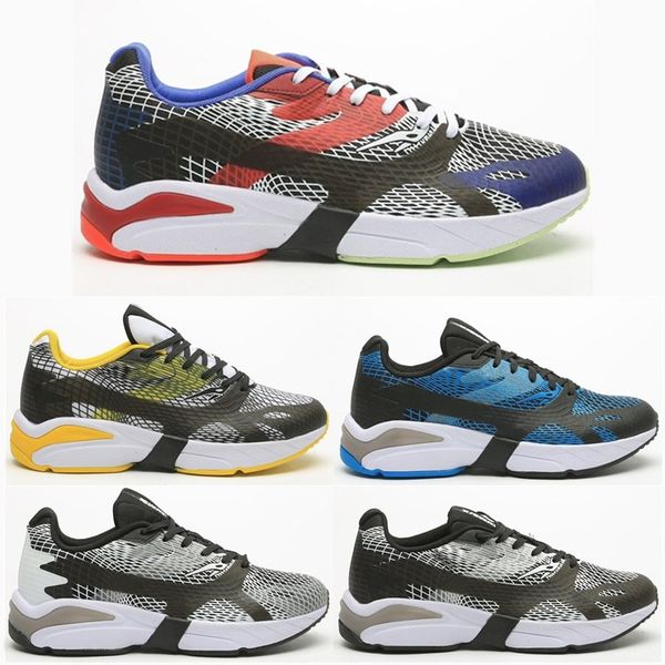 

with box 2019 new ghoswift winter men foam cushioning comfortable sports shoes designer yellow blue red black running shoes, White;red
