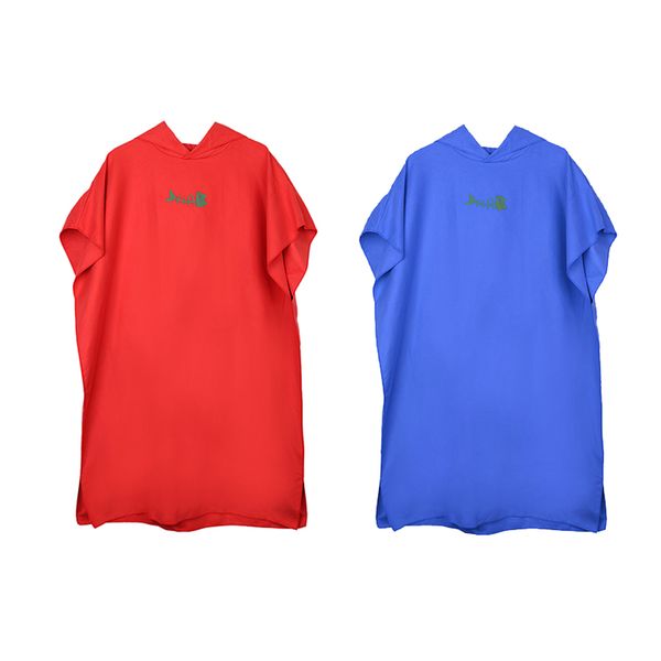 

2x 109x88cm outdoor sports quick-drying absorbent cloak for red blue