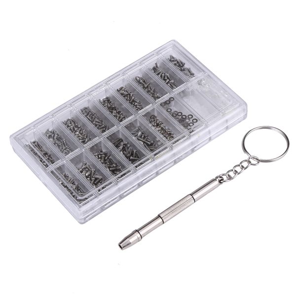 

assorted screwdriver screws eyeglass repair tools assortment kit nuts nose tweezers