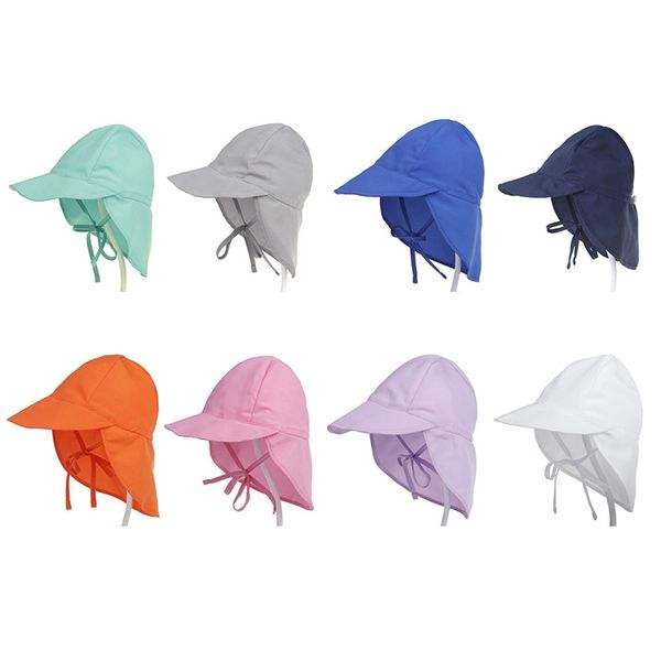 

zomer baby hoed verstelbare zon baby cap spf 50 + reizen strand caps zomer zwemmen hoed voor jongens meisjes kids zonnehoed, Yellow
