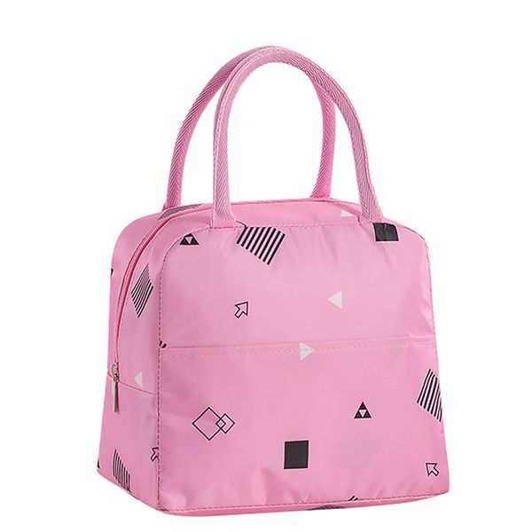 

portable lunch bag women reusable cold insulated lunch bags totes for work pinic travel 2019 new arrival casual handbags #y1, Blue;pink