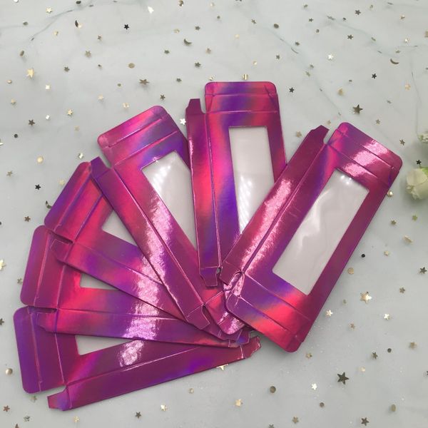 

Ярко-розовая голографическая коробка для ресниц с лотком для ресниц 3D норковые ресницы коробки поддельные накладные ресницы упаковочный чехол пустая коробка для ресниц