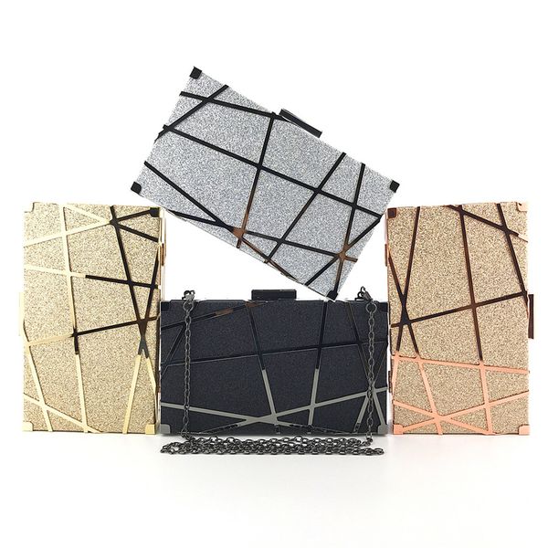 

women shoulders bags solid color evening bag hand grab chain bag clutch bags functional crossbody bolso mujer