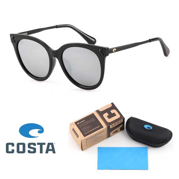 

New Vintage Cat Eye Sunglasses Women Fashion COSTA Brand Designer Polarized Mirror Cateye Sun Glasses For Female Shades with Retail box