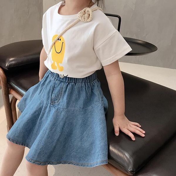 

2020 new wholesale girls denim skirt summer fashion girls skirts 2-7 years hv151