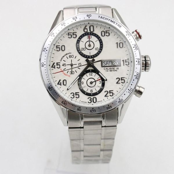 

luxury watch men tag callbre 16 44mm automatic machinery small dial work stainless steel no battery time watch model clock watches 2019, Slivery;brown