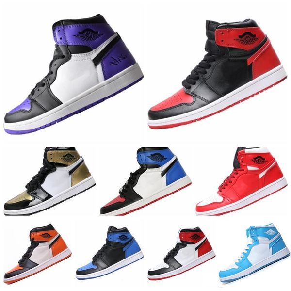 

with box new high og 1 gym red air basketball shoes men women 1s gym red chicago 3 bred sports retro j1 sneakers