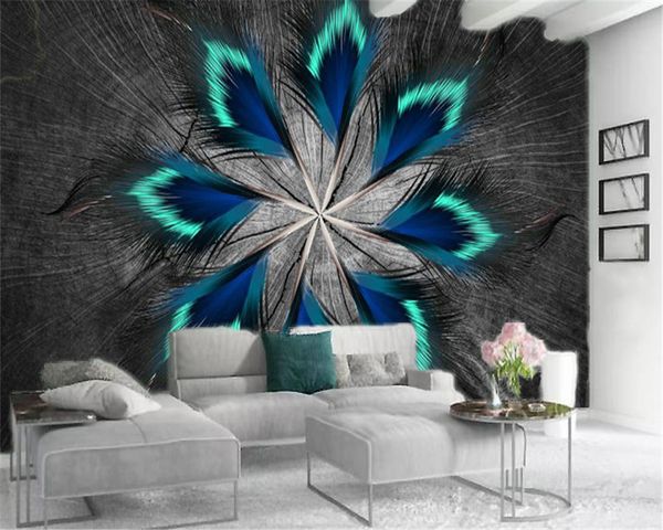 

3d обои стены красивые перья home decor гостиная спальня wallcovering hd обои