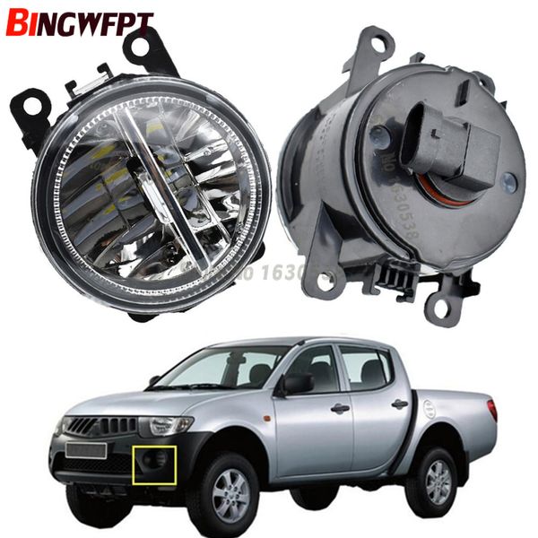 2 pçs / par montagem da lâmpada de nevoeiro super bright led luz de nevoeiro luz halógena para mitsubishi l200 ken_t kt_t captador 2005-2015