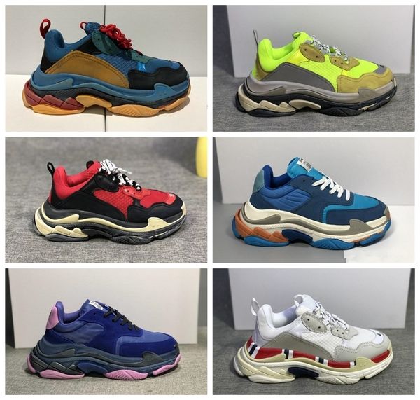 

fashion 2019 new triple-s sneakers men and women leisure shoes casual comfortable sports shoes size 36-45, Black
