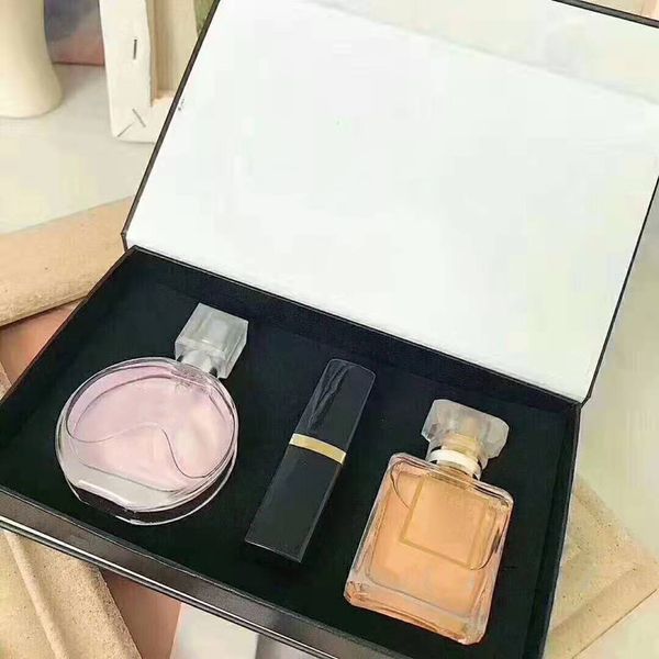 

brand makeup set collection matte lipstick 15ml perfume 3 in 1 cosmetic kit with gift box for women lady gifts perfumes