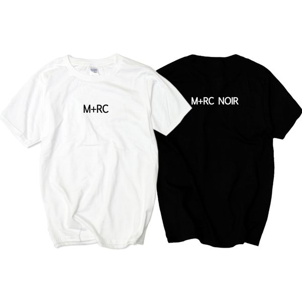 

M + RC NOIR футболка Мужчины Женщины Хип-Хоп Уличная Хлопок С Коротким Рукавом M + RC Логотип Печати Мужчины Тройник Белый Черный TXH0410
