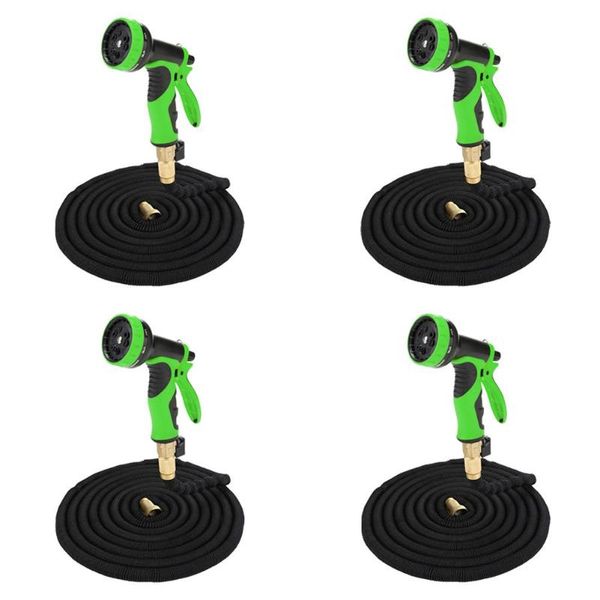 

25ft-100ft garden hose expandable magic water pipe car wash water gun set