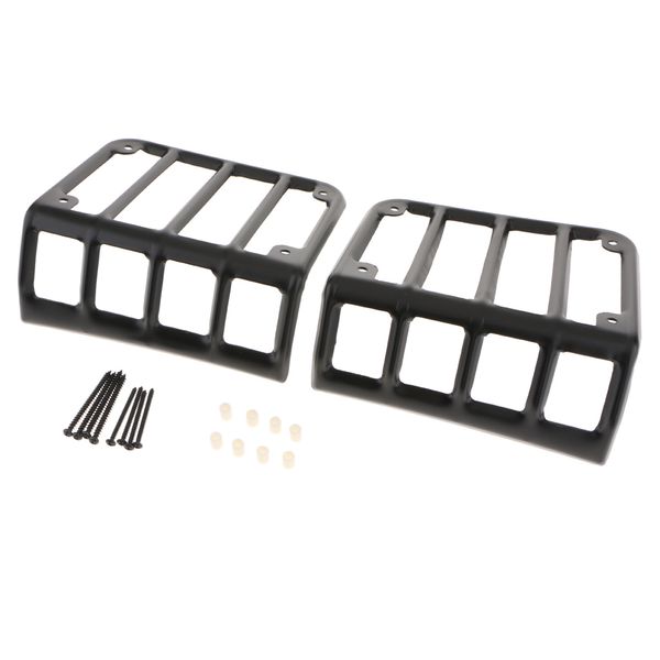 

pair rear taillight lamp cover guard protector for 07-16 jeep jk wrangler