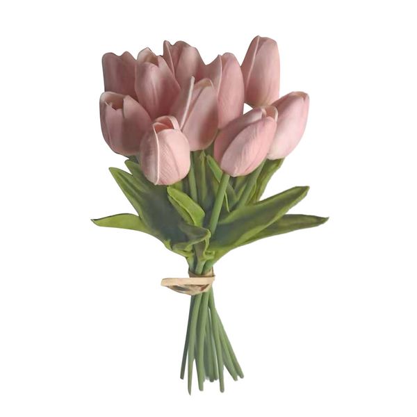 

1pcs mini tulip artificial flower plant bonsai wedding decoration cloth 34x3.5cm ins wind artificial flowers silk oeillet19oct21