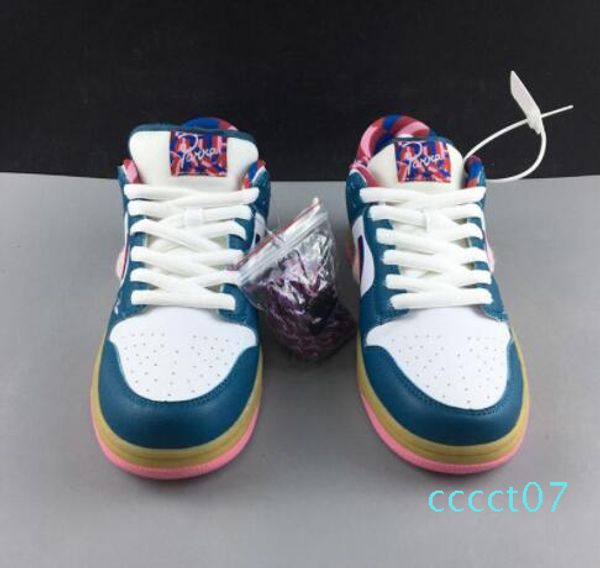 

2020 parra x sb dunk low og artist new brand white green pink parra abstract running designer trainer street man womans sneaker ct07