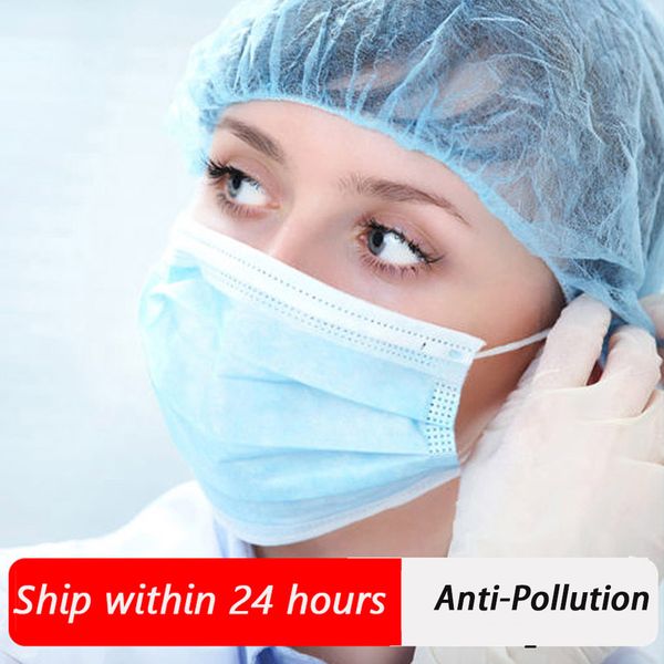 

3 ply face mouth mask disposable face mask anti pollution masks non woven flu masks pack