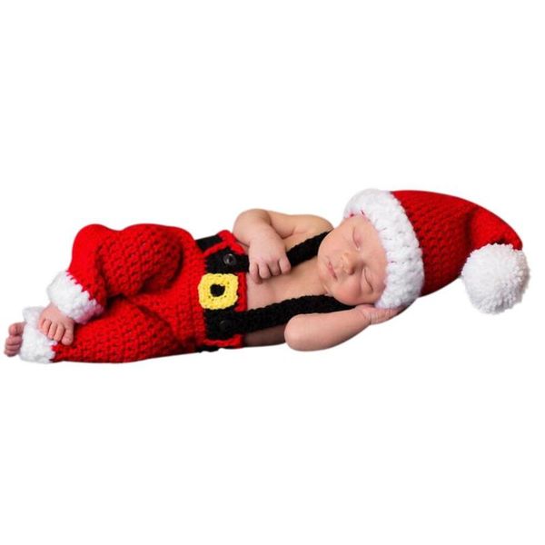 

newborn infant christmas theme pgraphy clothing suspender trousers+hat, Yellow