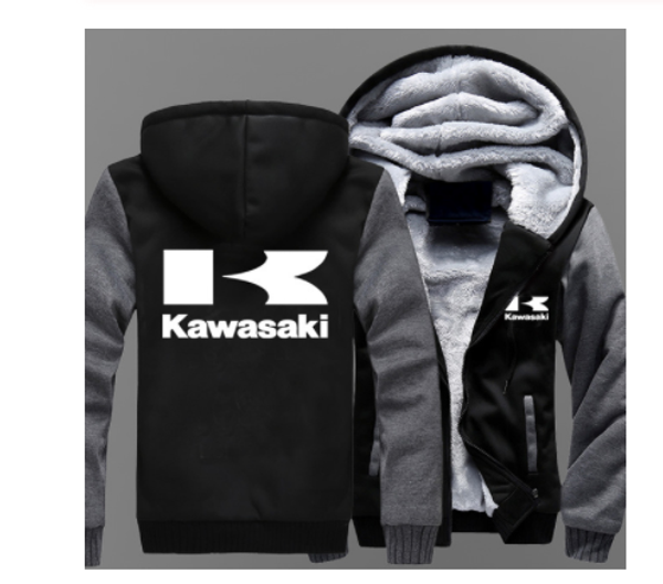 

winter jacket moto logo men's casual thick warm hoodies men's cotton jacket casual motorcycle racing sweatshirts