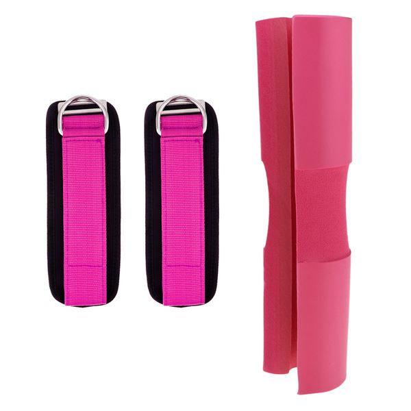 

barbell squat pad neck shoulder protector 2pcs fitness ankle strap band cuff