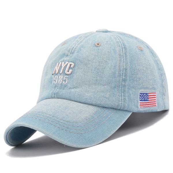 

нью-йорк джинсовая бейсболка модные джинсы snapback hat casquette летние виды спорта сша хип-хоп cap gorras, Blue;gray