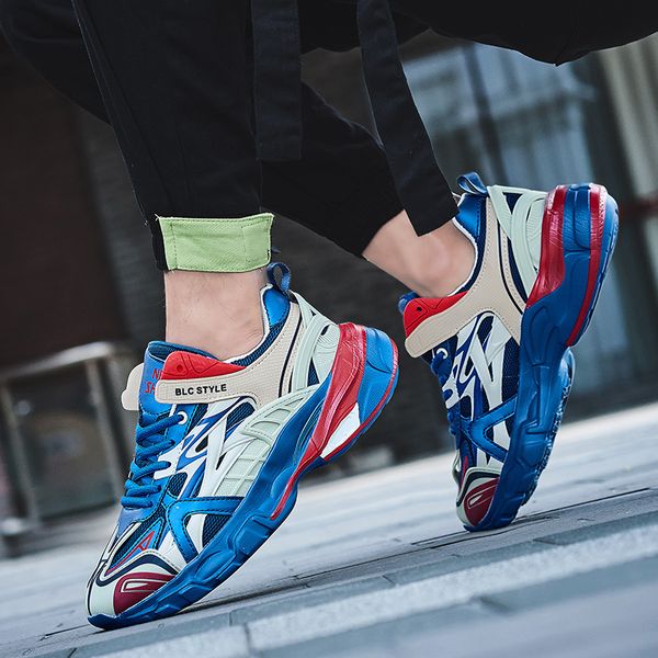 

2019 harajuku autumn vintage sneakers men casual shoes breathable mesh lovers shoes fashion tenis masculino adulto sneakers, Black